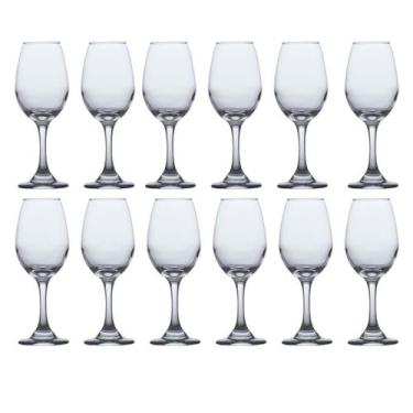 Imagem de Jogo de Taças de Vidro Água E Vinho Tinto 365ml Luxo - 12 UN - CRISTAR