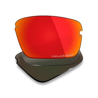 Imagem de Mryok Lentes de reposição polarizadas Plus para óculos de sol Costa Del Mar Galveston, HD Polarized, proteção UV, resistente a impactos e ajuste perfeito - Vermelho fogo