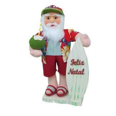 Imagem de Boneco Natal Papai Noel Surfista Natalino 50cm - Gici Christmas