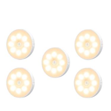 Imagem de Lâmpada de Parede LED com Sensor de Movimento e Recarga USB(Kit 5-Duas cores luz)