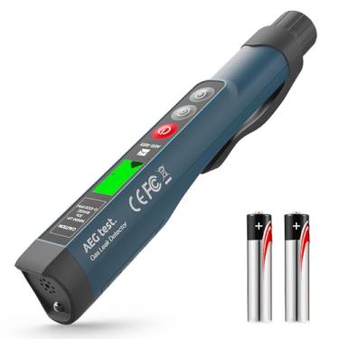 Imagem de AEGTEST Detector de vazamento de gás AEG-1223 com alarme visual e audível, luz integrada, detector de gás natural para localizar fontes de vazamento combustíveis como metano, propano para casa e RV