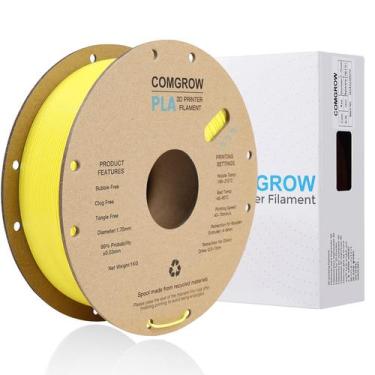 Imagem de Filamento de impressora 3D Comgrow PLA 1,75 mm 1 kg bobina amarela