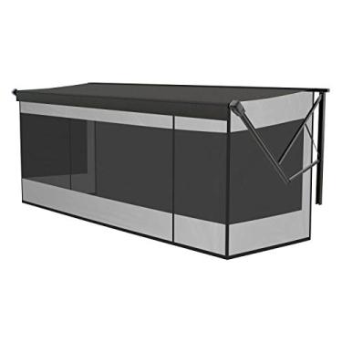 Imagem de Solera Sala de tela de toldo de RV para sala familiar, 15', para toldos manuais de 10'-21' RV elétricos, estrutura de tecido de poliéster, à prova de intempéries, bolsa de armazenamento, compatível