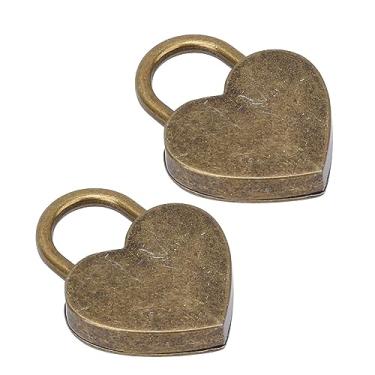 Imagem de KIMISS Fábrica Direta 30 * 39mm de Cadeado de Coração de Bronze Antigo, Trava de Hardware Deco, Cores personalizáveis: Antiguidade, Bronze Antigo, Preto-are (#12)