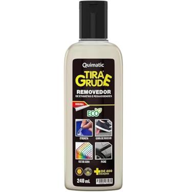 Imagem de Quimatic Tira Grude, Removedor de Adesivos, Líquido, 240ml, Fórmula Concentrada, Para Limpeza de Alumínio