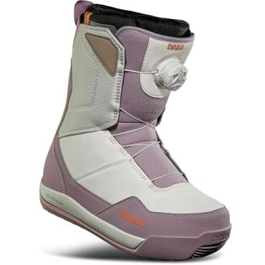 Imagem de ThirtyTwo Botas de Snowboard Shifty BOA - Botas de Snowboard com Laço de Zona Dupla e Sola Aderente - Mulheres - Cinza/Roxo - Tamanho 8,5