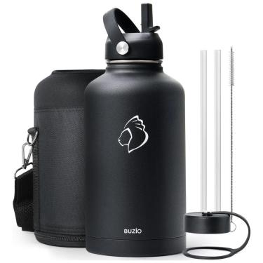 Imagem de Garrafa Térmica 1900L Portátil com Isolamento a Vácuo, Aço Inoxidável, BUZIO, Preto