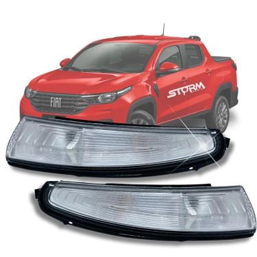 Imagem de Par Lanterna Seta Sinal Retrovisor Fiat Strada 2021 A 2024