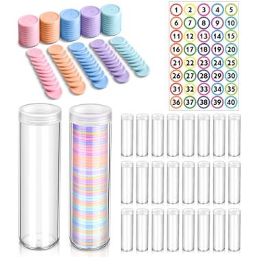 Imagem de Conjunto de 24 potes de moedas com 500 tokens de comportamento para sala de aula, ferramentas de gerenciamento de sala de aula para crianças