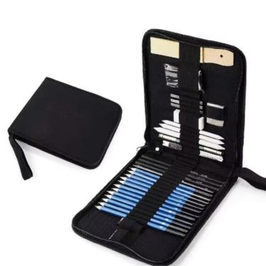 Imagem de Kit 32 Lápis Desenho Profissional Carvao Esboço Sombreado