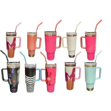 Imagem de AAA Térmica Garrafa Copo Boneca 1200ml Inox Com Tampa e Canudo de Meta