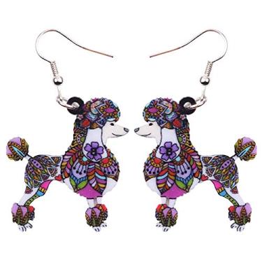 Imagem de Brincos de acrílico anime poodle para cães, pingentes, pingentes, pingentes de festa, presentes de aniversário para mulheres, Medium, Acrílico, Sem pedra preciosa