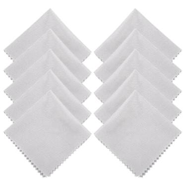 Imagem de 10 peças de pano cinza para óculos - pano de malha e escovado para lente de câmera, tela de telefone