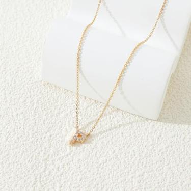 Imagem de 1 conjunto de letras A-Z banhado a prata com colar de diamantes para mulheres, colar feminino, joia fina, presente para mamãe, 48.5cm, Cobre, Sem Pedra Preciosa