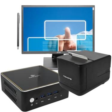 Imagem de Kit Mini PC Home Office Intel Core i5-6200U, 8GB RAM SSD 256GB + Monitor 22" Touchscreen 75Hz VGA/HDMI + Impressora Térmica 80mm Velocidade 260mm/s USB
