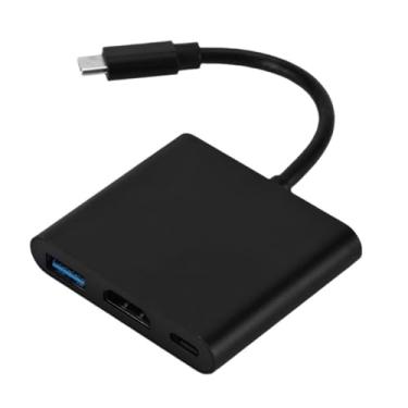 Imagem de Adaptador USB C para HDTV, adaptador USB tipo C, conversor AV multiportas com saída 4K HDTV porta C