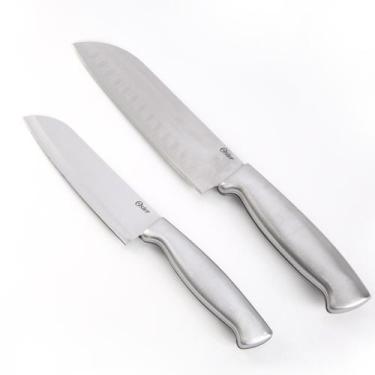 Imagem de Conjunto De Facas 2 Peças Aço Inox Santoku Baldwyn Oster