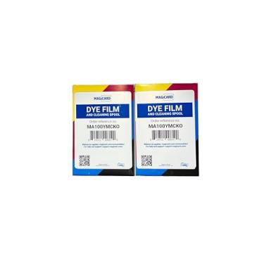 Imagem de Fita colorida compatível MA100 YMCKO For Magicard Pronto Enduro3E Rio Pro Impressoras 100 imagens MA100 Fita