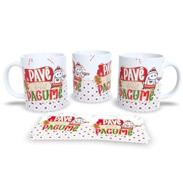 Imagem de Caneca de Natal Festiva, Porcelana Branca com Design Natalino, Decoração em Vermelho e Verde, Presente de Feliz Natal (15346)