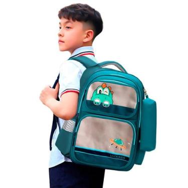 Imagem de Mochila Feminina Escolar Social Menina Semi Impermeável Top Estojo Aul
