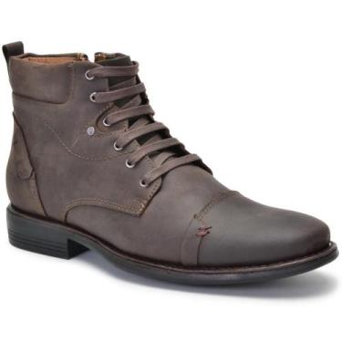 Imagem de Bota Coturno Masculina Couro Cano Curto Moderna Conforto - Caparellus,