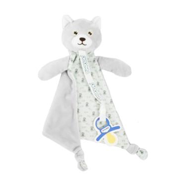 Imagem de Naninha com prendedor de chupeta Pimpolho Cinza - Gato