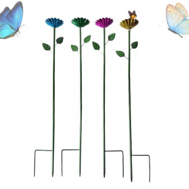 Imagem de Estação de irrigação de abelhas para jardim - Bebedouros de abelha para jardim | Tigela de água de metal borboleta para banho com design de flor, para polinizadores sedentos