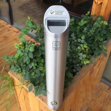 Imagem de Cinzeiro externo montado na parede com economia de espaço para cigarro comercial bandeja de cinzeiro de metal bloqueável para pub escritório restaurante bar