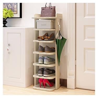 Imagem de GRFIT Sapateira de entrada sapateira 7 camadas organizador de sapatos do chão ao teto, usado no quarto sala de estar corredor sapateira prateleira de armazenamento de sapatos organizador de sapatos