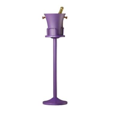 Imagem de Balde de gelo de vinho de aço inoxidável para bebidas, champanhe e cerveja, 5L, para festas, bares, casamentos e uso doméstico (roxo)