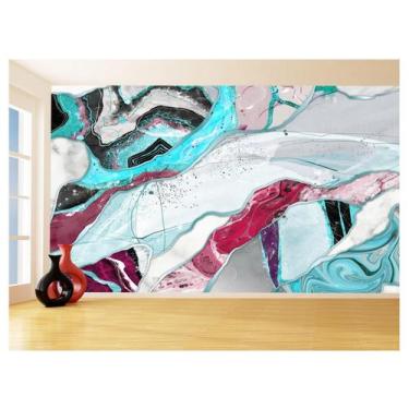 Imagem de Papel De Parede 3D Estilo Marmore Tintas Cores 3,5M Mbr81 - Você Decor