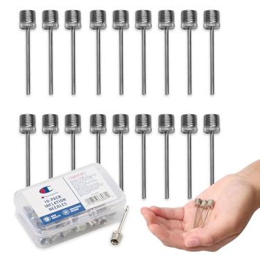 Imagem de Champion Agulhas de bomba de bola de substituição (pacote com 18), agulhas de inflação de metal para bolas esportivas com estojo compacto, compatível com a maioria das bombas para bolas de basquete