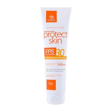 Imagem de Protetor Solar FPS 30, Protect Skin, 150g, Resistente à Água, Toque Seco, Proteção UVA/UVB