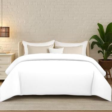 Imagem de HomeSmart Capa de cobertor com peso king size – Minky branco ultramacio, serve para cobertor ponderado 92 x 104 (apenas capa)