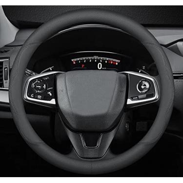 Imagem de BllXESD Capa de volante compatível com Subaru Ascent 2000-2023, capa de volante de carro de couro premium respirável, design antiderrapante, estilo B