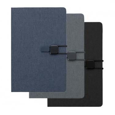 Imagem de Caderno All Grey com Capa Sintética e Fechamento Elástico – GreyNote 80 Folhas
