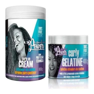 Imagem de Kit Soul Power Curly On Cream 800g + Curly Gelatine 400g