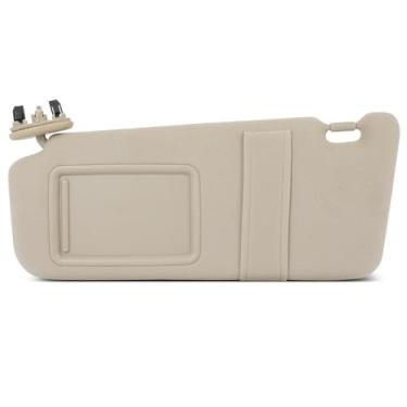 Imagem de SCITOO Conjunto de viseira de sol bege do lado esquerdo do motorista adequado para Toyota Camry sem teto solar (74320-06780-E0,04002-30506-B0,74320-06290-B2)