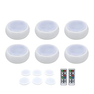 Imagem de Hyuduo Push Night Night Light Atomização Luz do Gabinete LED Macio Com Controle Remoto Luz Colorida Exibir Ajuste de Brilho para Os Quartos Gavetas e Uso de Emergência