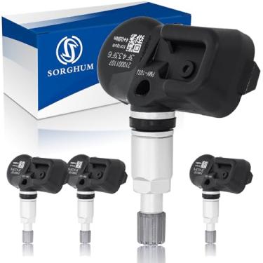 Imagem de SORGHUM Sistema De Monitoramento Pressão Pneus - Sensores Tpms Pré-Programados 4 Peças 315 Mhz Compatível Com Toyota Camry Prius Rav4 Corolla Lexus Scion Pontiac Vibe Substituição # Pmv-107J 42607-3