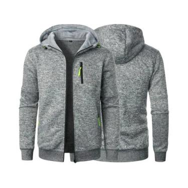 Imagem de Moletom Masculino Slim Fit Com Capuz, Jaqueta Esportiva Casual Para Ou