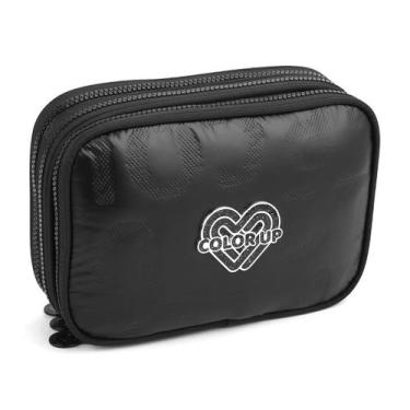 Imagem de Estojo Box Juvenil Feminino Matelassê ColorUp - Seanite, Preto