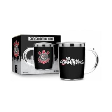 Imagem de Caneca Plástica Inox Térmica Corinthians C/Tampa Timão