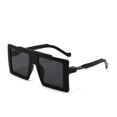 Imagem de Óculos de Sol Femininos Retro com Armação Grossa e Degradê, Luxo e Versáteis para Homens e Mulheres, Proteção UV400 (Preto)