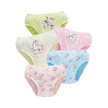 Imagem de Calcinhas De Algodão Hello Kitty Para Meninas, Pacote Com 5, Respiráve