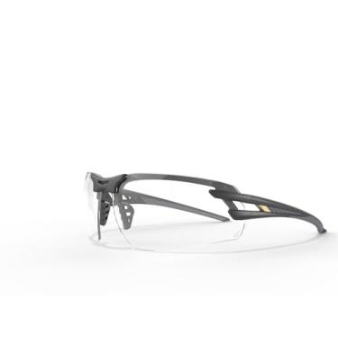 Imagem de EDGE SL111VS Salita Óculos de segurança com proteção contra fogo/vapor, antiarranhões, antiderrapante, UV 400, grau militar, compatível com ANSI/ISEA e MCEPS, 12,8 cm de largura, armação preta/lente transparente