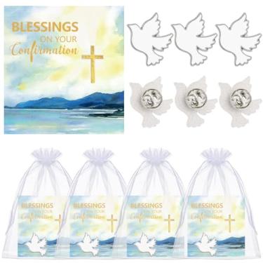 Imagem de Landical 30 conjuntos/60 pinos com cartão incluem 30 alfinetes de lapela e 30 peças de cartão de conscientização para arrecadação de fundos, metal, papel, metal, papel