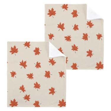 Imagem de xigua Toalhas de mão de algodão com folhas de bordo, toalhas multiusos e absorventes toalhas de rosto macias para a pele para banheiro, cozinha, hotel, academia, panos de lavagem, pacote com 6, 30 x