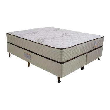 Imagem de Cama Box Queen Size Castor Dome One + Colchão Com Molejo Bege