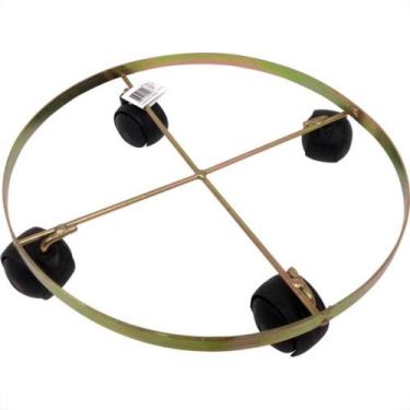 Imagem de Suporte Para Vaso Iguatemi N.5 Rasteiro 31Cm Com 4 Rodas Bicromatizado